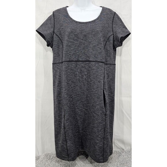 Duluth Womens NoGA Shift Dress UPF Knit Activewear Casual Vacation Black Large - Picture 1 of 13